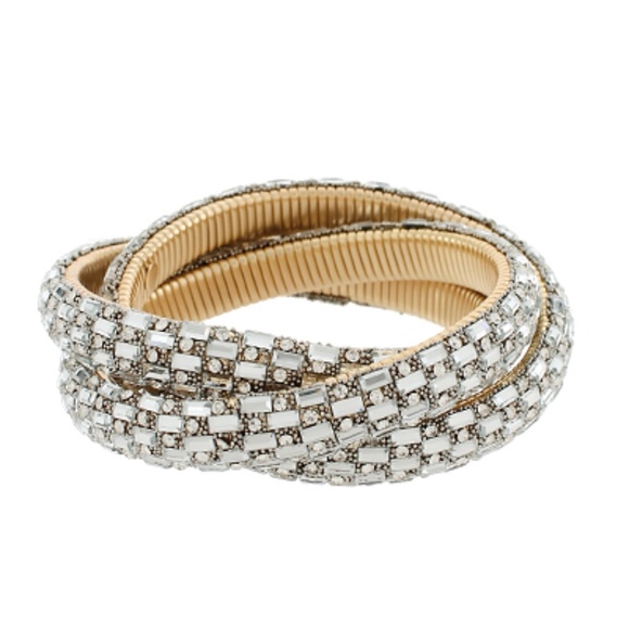 Interlocking Glass Bangle Bracelet - Picture 1 of 1